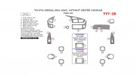 Toyota Sienna 2001, 2002, 2003, Without Center Console Interior Kit, Main Interior Kit, 19 Pcs.