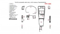 Toyota 4Runner 1999, 2000, 2001, 2002, Interior Dash Kit, With Manual Transmission, 17 Pcs.