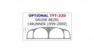 Toyota 4Runner 1999, 2000, 2001, 2002, Interior Dash Kit, Gauge Bezel, 1 Pcs.