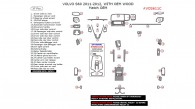 Volvo S60 2011-2012, Interior Dash Kit, With OEM Wood, 37 Pcs., Match OEM