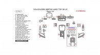 Volkswagen Beetle 2006, 2007, 2008, 2009, 2010, Hard Top, Basic Interior Kit, 31 Pcs.