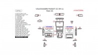Volkswagen Passat CC 2009, 2010, 2011, Main Interior Kit, 26 Pcs.