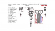 Volkswagen Cabrio 1994, 1995, 1996, 1997, 1998, 1999, 2000, 2001, 2002, Volkswagen Golf/Jetta 1994, 1995, 1996, 1997, 1998, Basic Interior Kit, With Automatic Transmission, 23 Pcs.