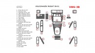 Volkswagen Passat 2000-2001, Full Interior Kit, 24 Pcs.