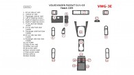 Volkswagen Passat 2001.5, 2002, 2003, 2004, 2004.5, Interior Dash Kit, Match OEM, 19 Pcs.