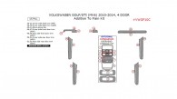 Volkswagen Golf/Golf GTI 2010, 2011, 2012, 2013, 2014, 4 Door, Addition To Main Interior Kit, 15 Pcs.