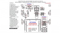 Volkswagen GTI/Rabbit 2006, 2007, 2008, 2009, Volkswagen Jetta 2005.5-2009, Interior Dash Kit, Manual Transmission, With Digital Climate Control, 31 Pcs.