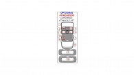 Volkswagen Jetta 2005.5-2009/Rabbit 2006, 2007, 2008, 2009/GTI 2006, 2007, 2008, 2009, 2010, 2011, 2012, 2013, 2014, Optional Overhead Console Interior Kit, 11 Pcs.