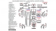 Volkswagen Passat 2006, 2007, 2008, 2009, 2010, 2011, With Digital Climate Control, Full Interior Kit, 54 Pcs.