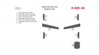 Audi A4 2000-2001, Exterior Trim Kit, 8 Pcs.