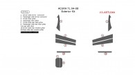 Acura TL 2004, 2005, 2006, 2007, 2008, Exterior Kit, 10 Pcs.