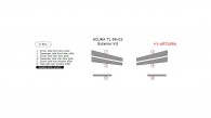 Acura TL 1999, 2000, 2001, 2002, 2003, Exterior Kit, 6 Pcs.