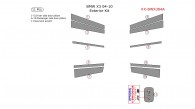 BMW X3 2004, 2005, 2006, 2007, 2008, 2009, 2010, Exterior Kit, 11 Pcs.