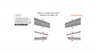 BMW X3 2011, 2012, 2013, 2014, 2015, 2016, 2017, Basic Exterior Kit, 10 Pcs.
