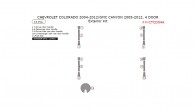 Chevrolet Colorado 2004, 2005, 2006, 2007, 2008, 2009, 2010, 2011, 2012, GMC Canyon 2005-2012, 4 Door, Exterior Kit, 13 Pcs.