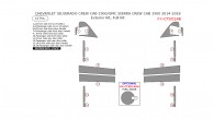 Chevrolet Silverado Crew Cab 1500/GMC Sierra Crew Cab 1500 2014, 2015, 2016, 2017, 2018, Exterior Kit, Full Interior Kit, 16 Pcs.
