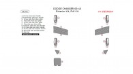 Dodge Charger 2008, 2009, 2010, Exterior Kit, Full Interior Kit, 15 Pcs.