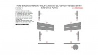 Ford Explorer 2006, 2007, 2008, 2009, 2010, Mercury Mountaineer 2006-2015, Exterior Kit, Without Keyless Entry, Full Interior Kit, 15 Pcs.