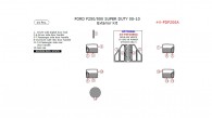 Ford F-250, F-550 2008, 2009, 2010, Exterior Kit, 14 Pcs.