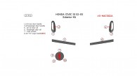 Honda Civic Si 2002, 2003, 2004, 2005, Exterior Kit, 10 Pcs.,