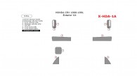 Honda CRX 1988, 1989, 1990, 1991, Exterior Kit, 9 Pcs.