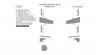 Hyundai Sonata 2006, 2007, 2008, 2009, 2010, Exterior Kit, 20 Pcs.