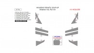 Hyundai Sonata 2015, 2016, 2017, Exterior Kit, Full Interior Kit, 10 Pcs.