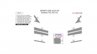 Infiniti Q50 2014, 2015, 2016, 2017, Exterior Kit, Full Interior Kit, 8 Pcs.
