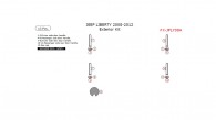 Jeep Liberty 2008, 2009, 2010, 2011, 2012, Exterior Kit, 13 Pcs.