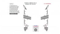 Mazda 6 2009, 2010, 2011, 2012, 2013, Exterior Kit (Sedan), Full Interior Kit, 20 Pcs.
