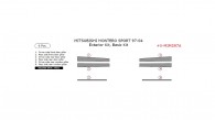 Mitsubishi Montero Sport 1997, 1998, 1999, 2000, 2001, 2002, 2003, 2004, Basic Exterior Kit, 6 Pcs.