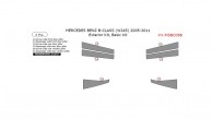 Mercedes Benz B-Class 2005, 2006, 2007, 2008, 2009, 2010, 2011, Basic Exterior Kit, 6 Pcs.