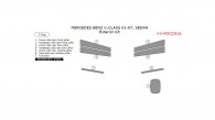 Mercedes C-Class 2001, 2002, 2003, 2004, 2005, 2006, 2007, Sedan, Exterior Kit, 7 Pcs.