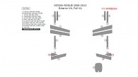 Nissan Rogue 2008, 2009, 2010, 2011, 2012, 2013, Exterior Kit, Full Interior Kit, 21 Pcs.