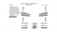 Nissan Versa 2007, 2008, 2009, 2010, 2011, Exterior Kit (Hatchback Only), 18 Pcs.