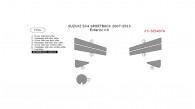 Suzuki SX4 Sportback 2007, 2008, 2009, 2010, 2011, 2012, 2013, Exterior Kit, 7 Pcs.