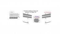 Toyota Corolla 2014, 2015, 2016, Basic Exterior Kit, 6 Pcs.