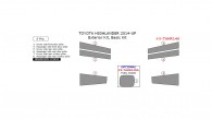 Toyota Highlander 2014, 2015, 2016, 2017, Basic Exterior Kit, 6 Pcs.