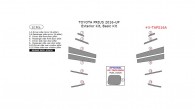 Toyota Prius 2016, 2017, Basic Exterior Kit, 12 Pcs.