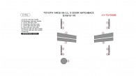 Toyota Yaris 2006, 2007, 2008, 2009, 2010, 2011, Exterior Kit, 5 Door Hatchback, 13 Pcs.