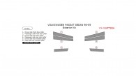 Volkswagen Passat 1998, 1999, 2000, 2001, 2002, 2003, 2004, 2005, Exterior Kit (Sedan Only), 6 Pcs.