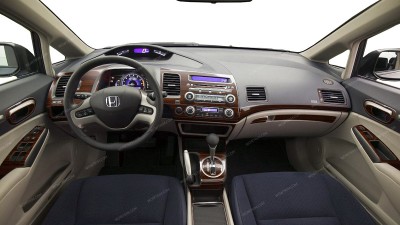 Honda Civic 2006, 2007, 2008, 2009, 2010, 2011, 4 Door, W/o Navigation System, Full Interior Kit, 48 Pcs.