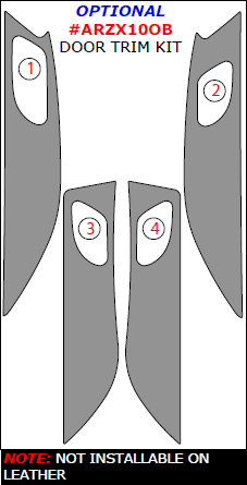Acura ZDX 2010, 2011, 2012, 2013, Optional Door Interior Trim Kit, 4 Pcs. dash trim kits options