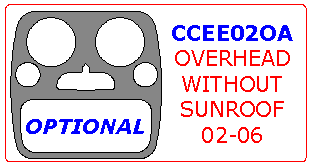 Cadillac Escalade/Escalade EXT 2003, 2004, 2005, 2006, Interior Kit, Optional Overhead Without Sunroof, 1 Pcs. dash trim kits options