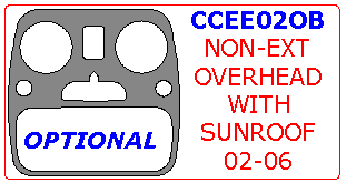 Cadillac Escalade 2003, 2004, 2005, 2006, Interior Kit, Optional Overhead With Sunroof, 1 Pcs. dash trim kits options