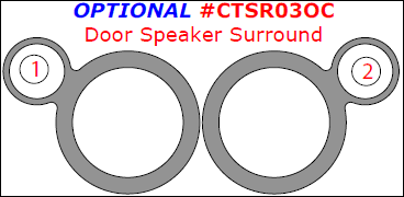 Chevrolet SSR 2003, 2004, 2005, 2006, Interior Kit, Optional Door Speaker Surround, 2 Pcs. dash trim kits options