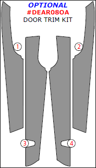 Dodge Avenger 2008, 2009, 2010, Optional Door Interior Trim Kit, 4 Pcs. dash trim kits options