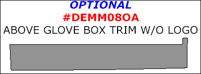 Dodge Charger 2008, 2009, 2010 / Magnum 2008, Interior Kit, Optional Above Glove Box Trim W/o Logo, 1 Pcs. dash trim kits options