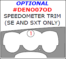 Dodge Nitro 2007, 2008, 2009, 2010, 2011, Interior Kit, Optional Speedometer Trim (SE And SXT Only), 1 Pcs. dash trim kits options