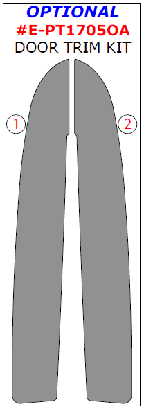 Peugeot 1007 2005, 2006, 2007, 2008, 2009, Optional Door Interior Trim Kit, 2 Pcs. dash trim kits options
